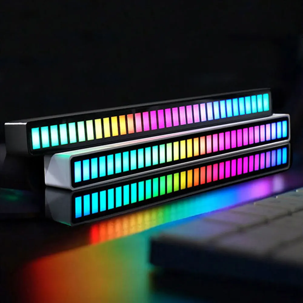 RGB-подсветка с 16 светодиодами, беспроводная, активация звуком, управление через приложение