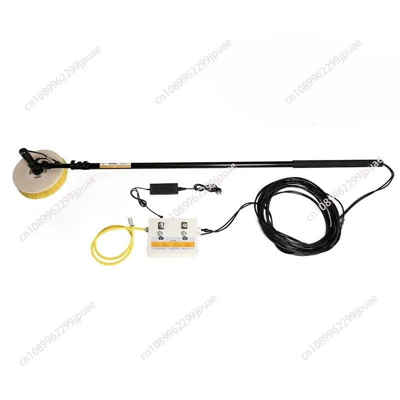 Photovoltaic Cleaning Rotating Brush Retractable Length Single Head Solar Panel Cleaning Kit