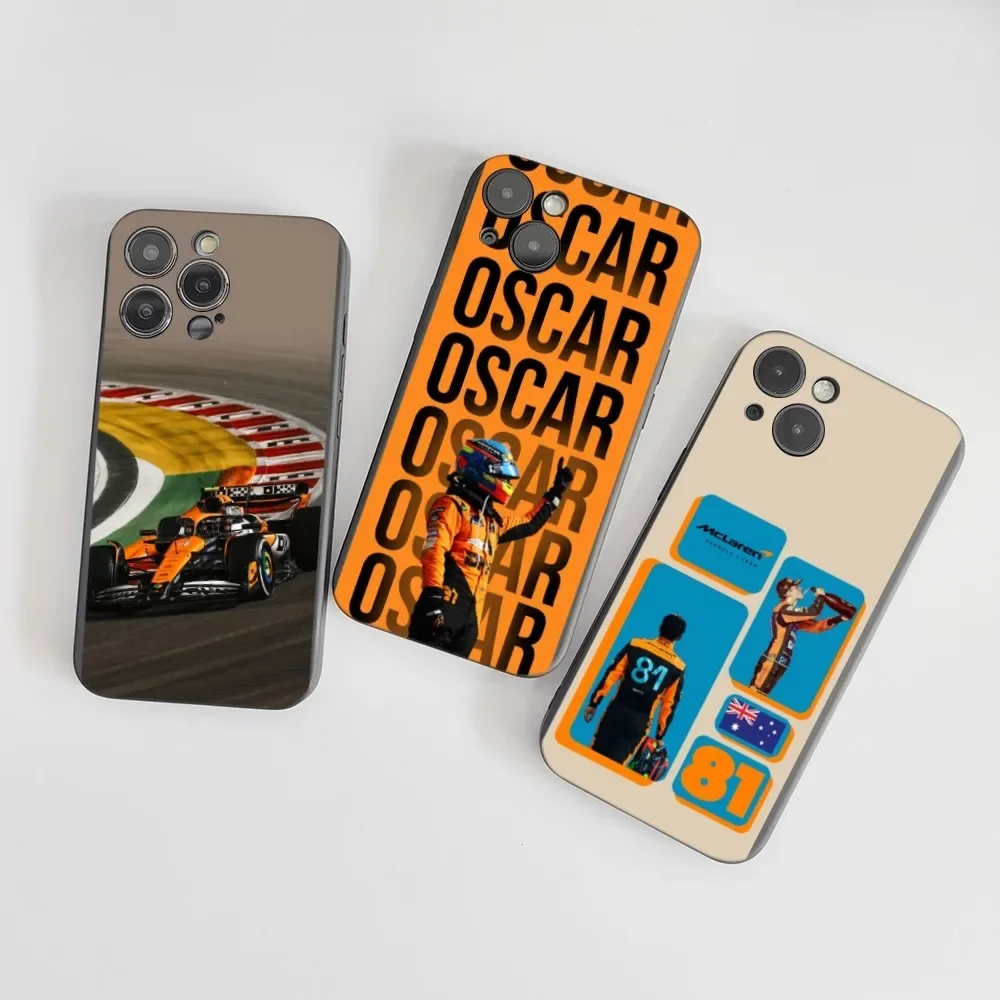 1PC F1 Racing 81 Oscar P-Piastri  Phone Case Silicone Soft For iPhone 16 15 14 13 12 11 X XR Plus Pro Max Plus