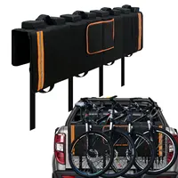 Almohadilla para portón trasero para bicicletas de montaña, camioneta, almohadilla de protección para portón trasero con 3 bolsillos para herramientas, 52 pulgadas de ancho para 5 bicicletas