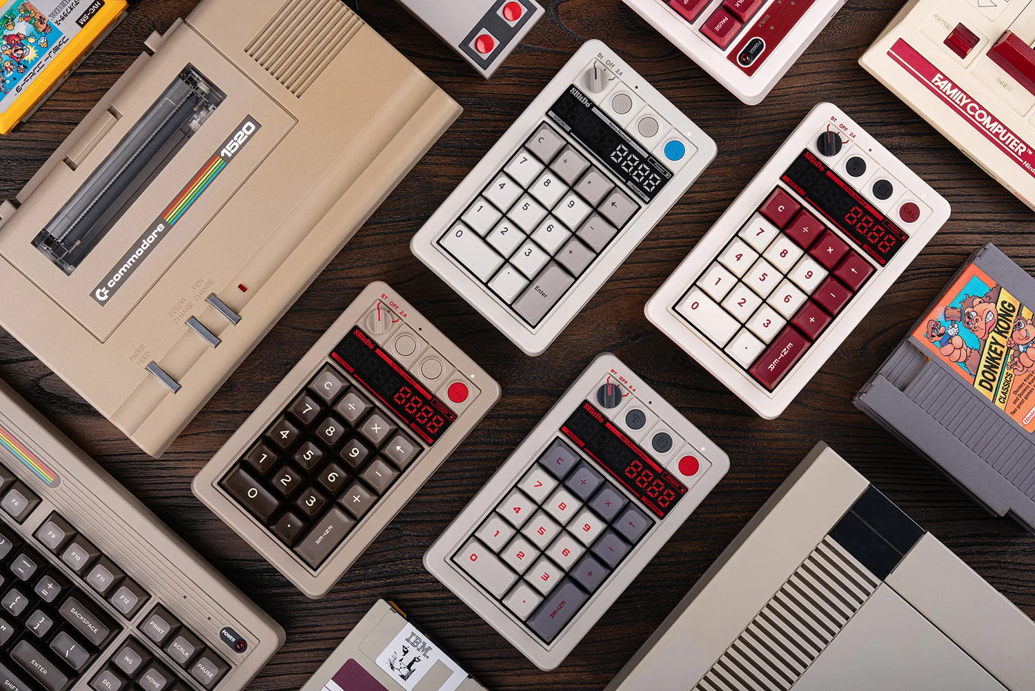 8BitDo Retro 18 لوحة أرقام ميكانيكية بلوتوث/2.4G/وضع آلة حاسبة Numpad سلكية 18 مفتاحًا، ملحقات ألعاب لنافذة الكمبيوتر وأندرويد