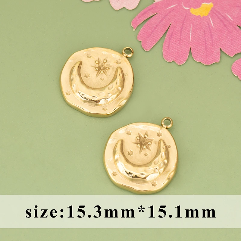 assoonas MF07, Schmuckzubehör, 316L-Edelstahl, nickelfrei, handgefertigt, Anhänger, Schmuckherstellung, DIY-Anhänger, 4 Stück/Set. – Detail 5