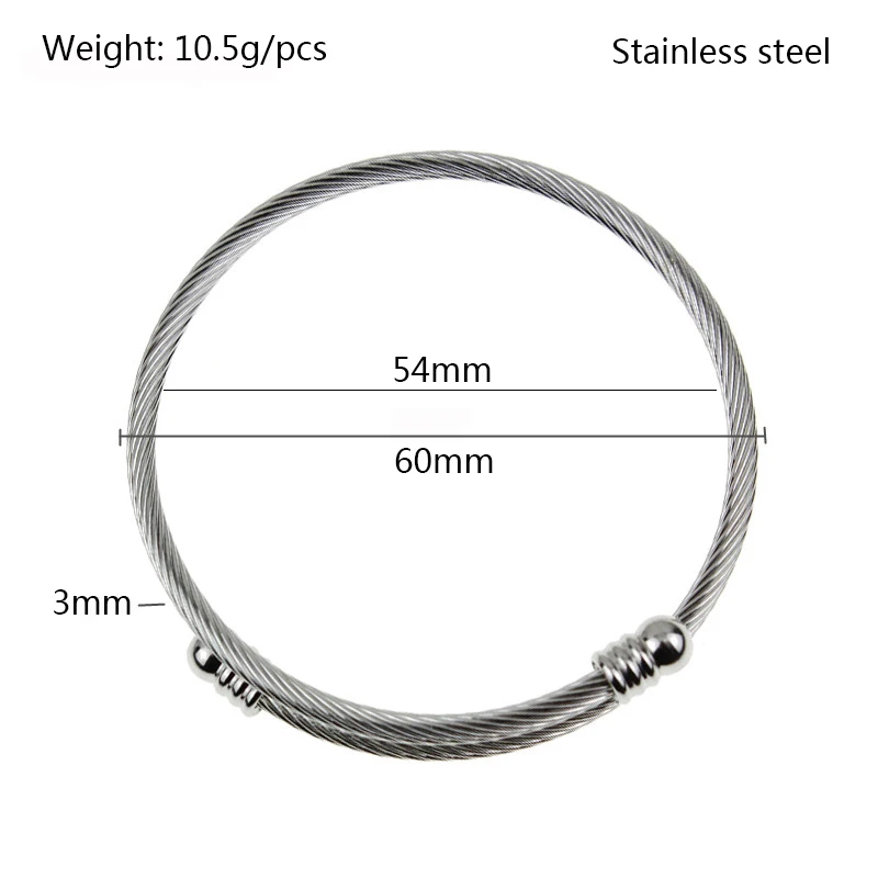 Waterproof Metal Stainless Steel Classics DIY Jewelry Non Fading Nut Can Be Unscrewed String Beads Tighten Elasticity Bracelets