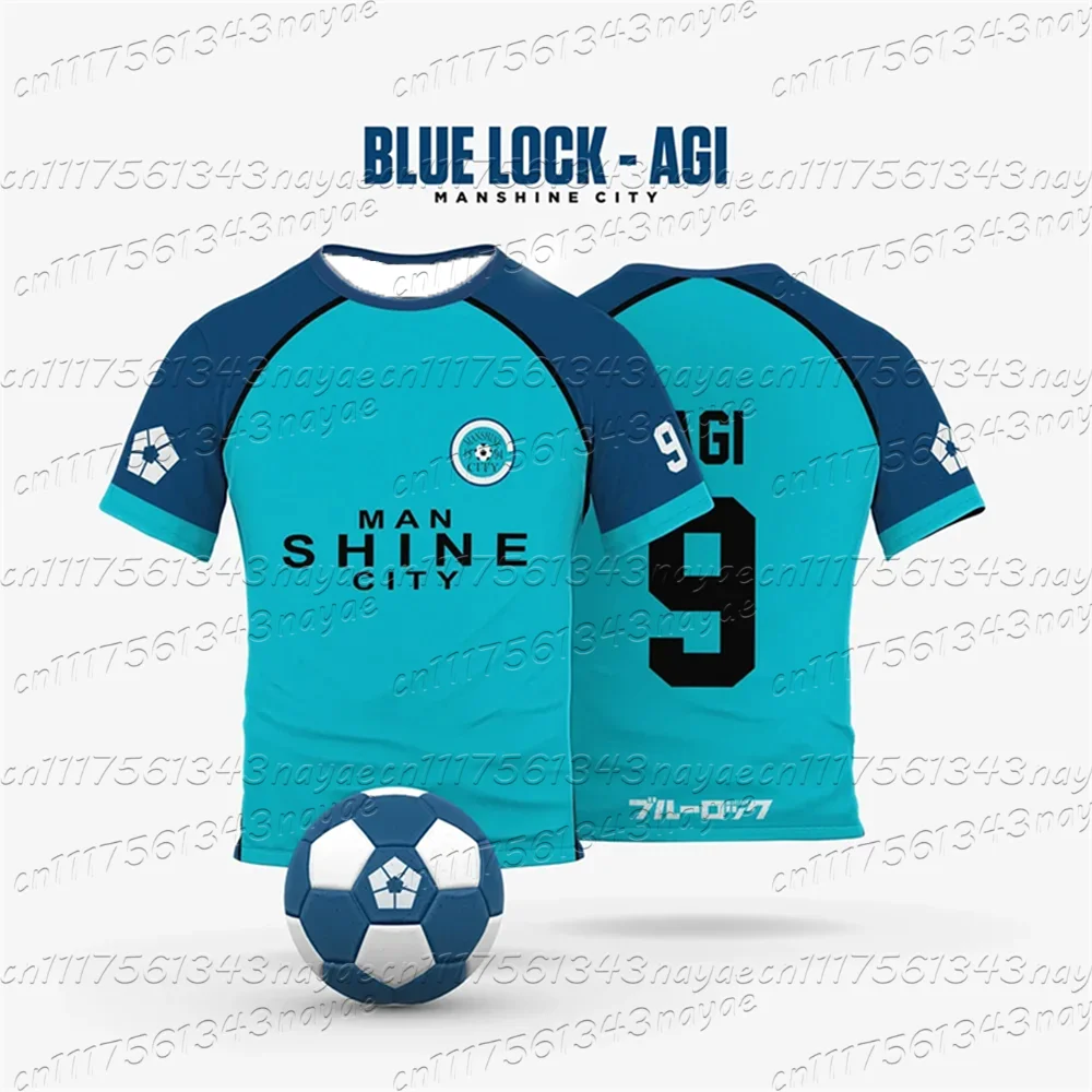 Blue Lock, Manshine City, Anime-Cosplay, Herren- und Damen-Sommer-T-Shirt mit kurzen Ärmeln, 2026, Sport-T-Shirt für Kinder. – Detail 9
