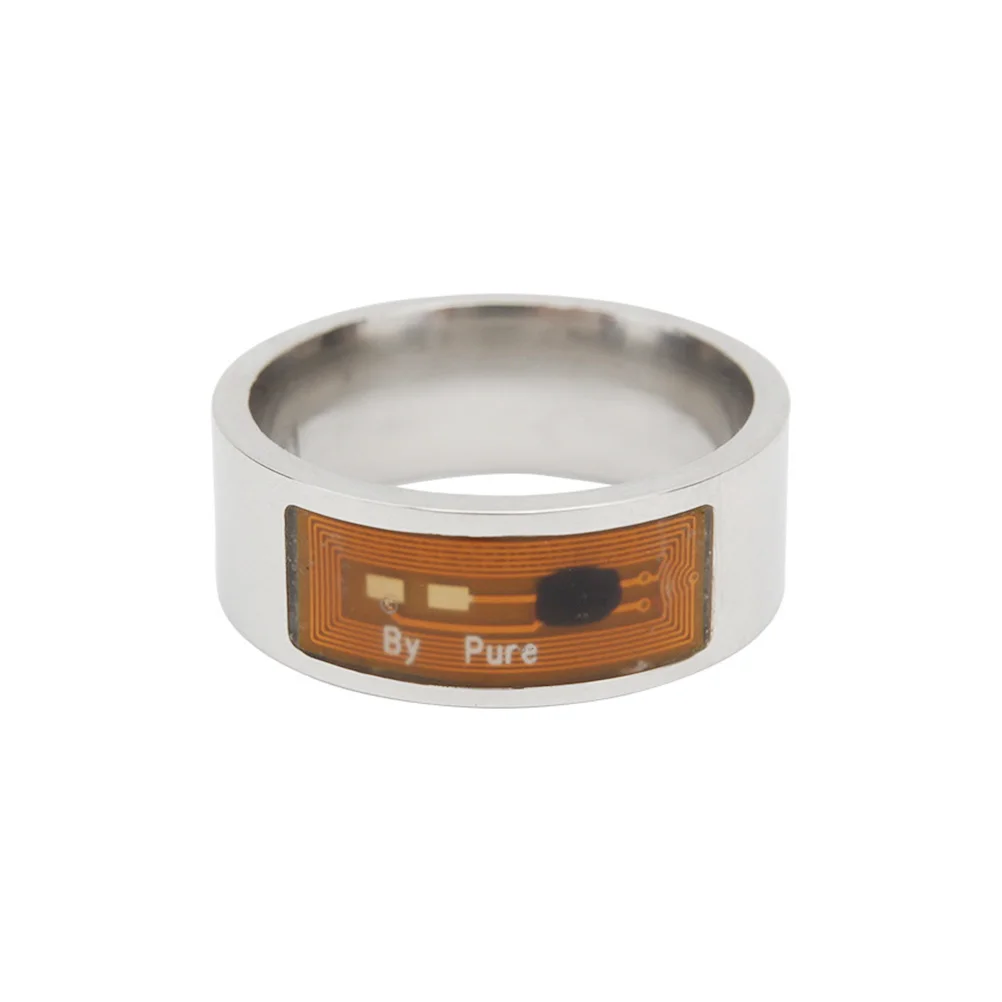 

Nfc Smart 8Mm Transparent Wearable Digital Finger Ring For Phone Multi-Functional Information Exchange Privacy Unlock