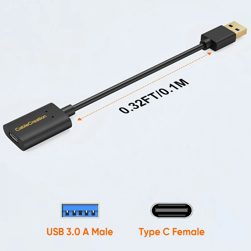 CableCreation USB 3.1 USB C Female to USB Male Adapter 5Gbps USB to USB C Adapter USB C Adapter for Laptops Pixel 6, Galaxy S22