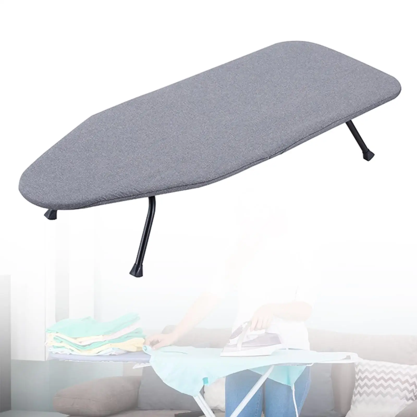 Tabletop Ironing Board Heavy Duty Portable Countertop Ironing Board with Folding Legs Small Iron Board for Travel Craft Room