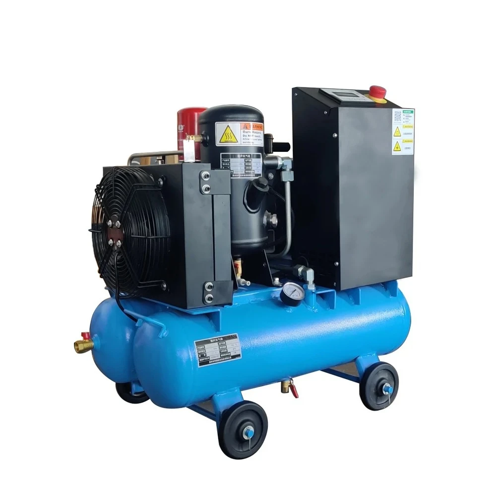 Small Portable Screw Air Compressor 4KW 5HP Low Noise 10‑13Bar High Pressure Tire Inflator Air Pump