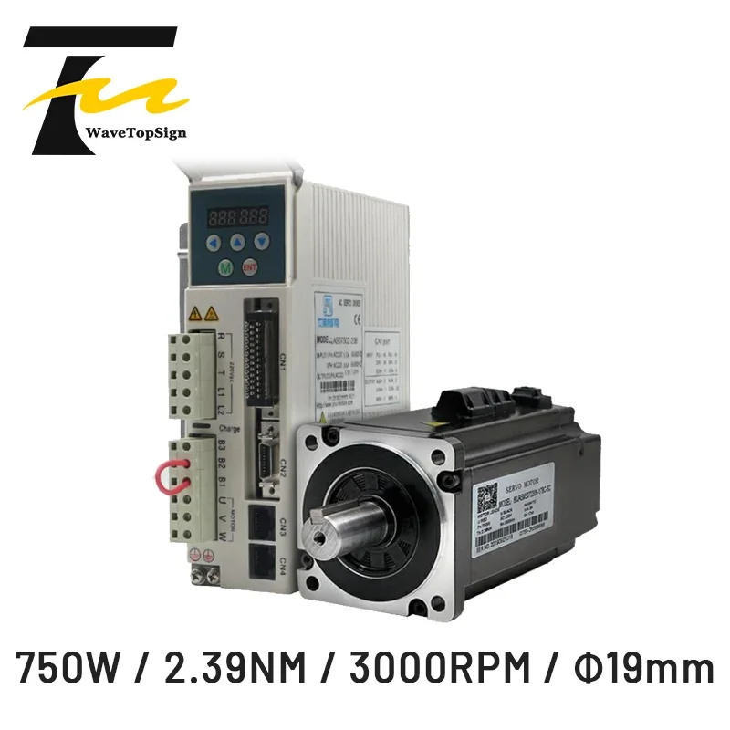 JMC-AC Servo Motor Kits 750W, JASD7502-20B 80JASM507230K-17BC 80JASM507230K-17BC-SC 3000RPM 2.39NM