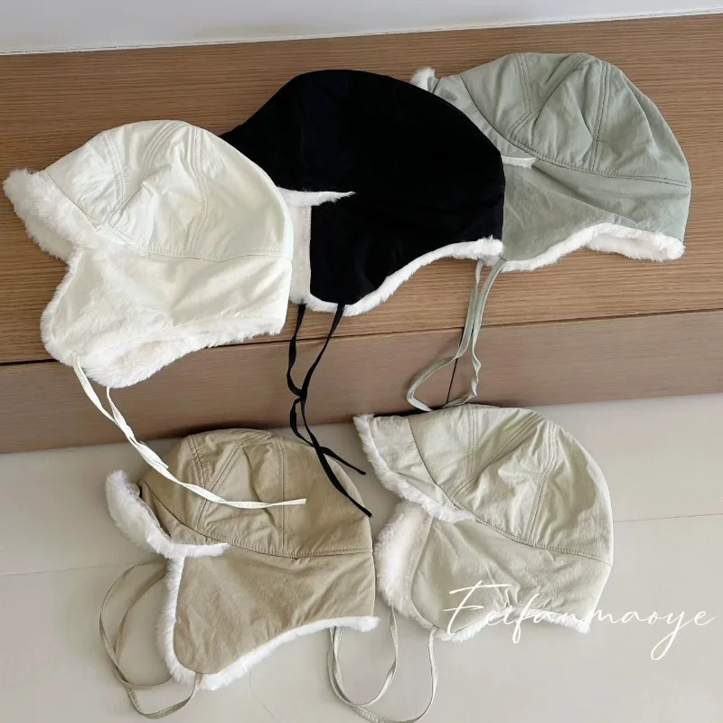 جديد سميكة أفخم حزام الطيار قبعات النساء الخريف والشتاء في الهواء الطلق ركوب الدافئة سدادات حماية الأذن تنوعا منفذها القبعات للرجال