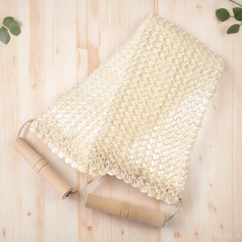 

Portable Back Bathing Scrubber Double-Sided Body Exfoliating Cloth Lightweight Drawstring Shower Towel Effective Back