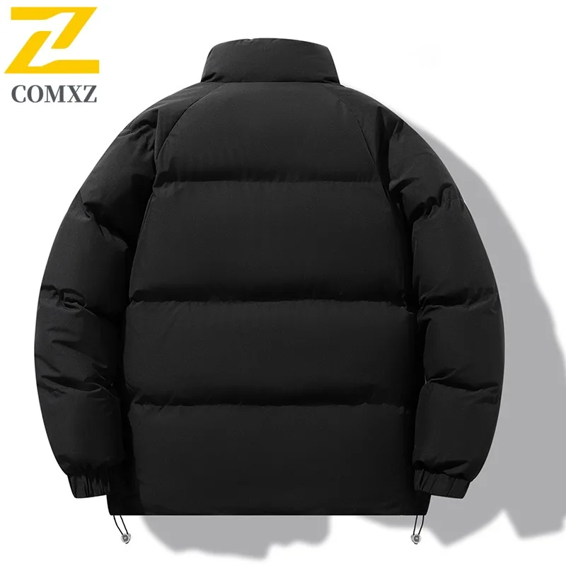 COMXZ パーカーコート防風暖かいスタンドカラースキーストリート綿パッド入りジャケット旅行高品質冬ジャケット紳士服
