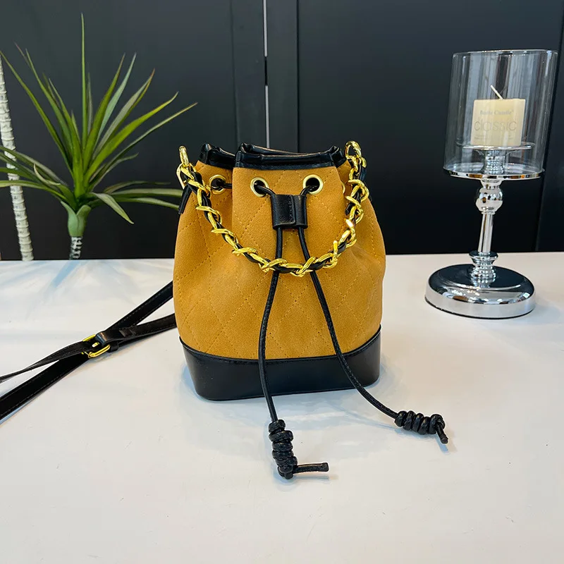 

2025 New Upscale Drawstring Hobo Bag for Women, Patchwork Shoulder Crossbody with Top Handle, Very Chic and Versatile​