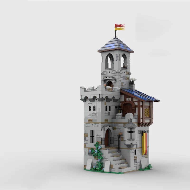 MOC Building Blocks Toy Medieval Castle Main Tower - 1366pcs Creative Assembly Set, Perfect Gift for Architecture Fans