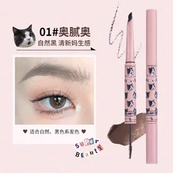 Free Shipping FLORTTE Double Ended Eyebrow Pencil Novice Ultra Fine Precision Eyebrow Pencil Brown Eyebrow Tinting Cosmetics Hot