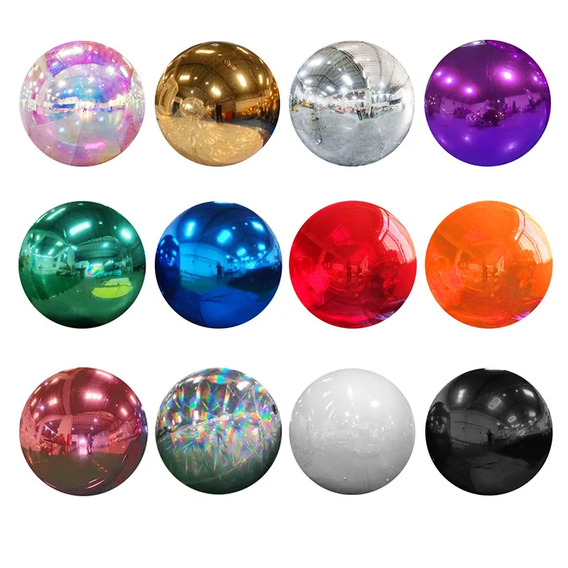 

Double-layer PVC inflatable mirror ball bar wedding colorful reflective ball