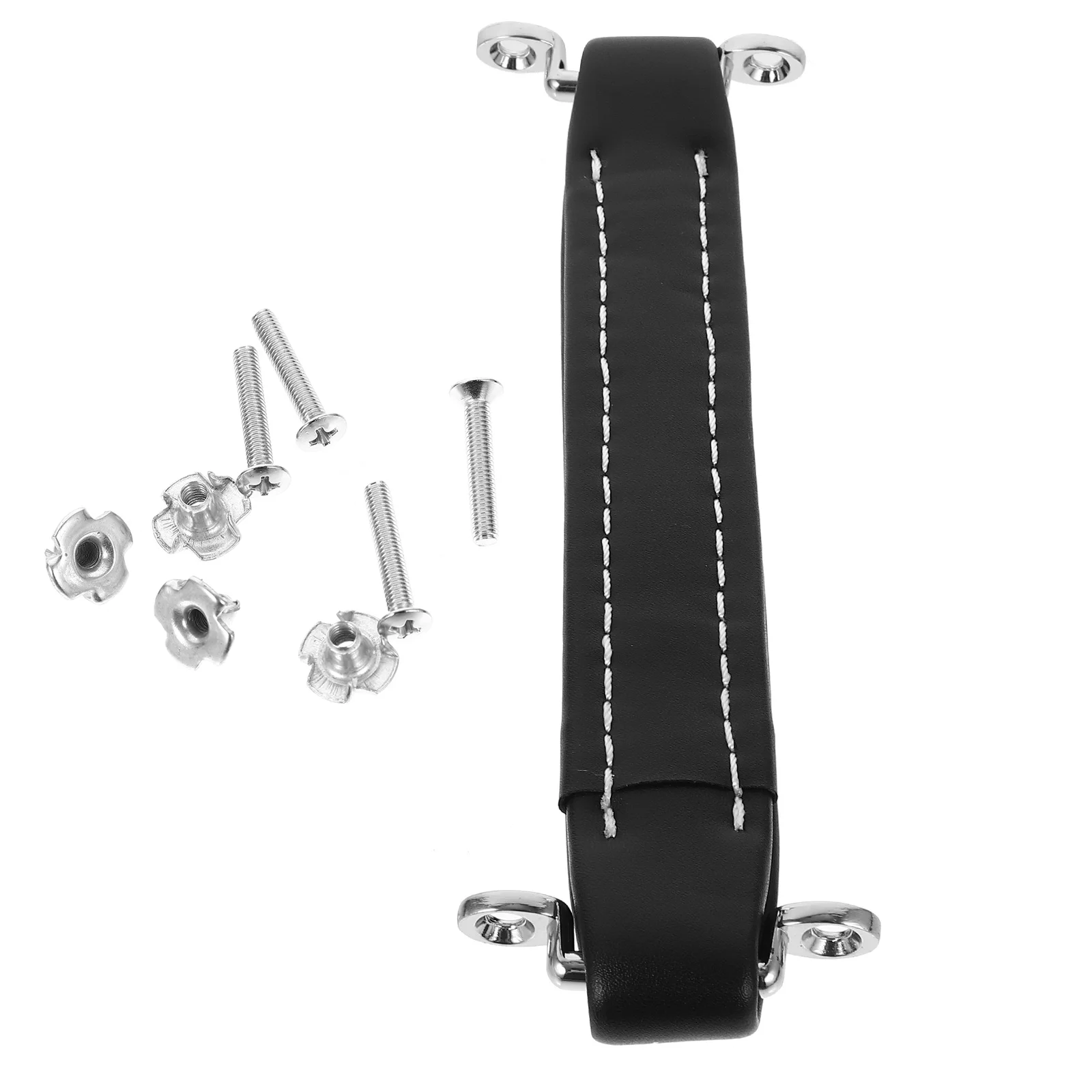 

Guitar Amplifier Handle Strap Durable PU Brown Vintage Speaker Cabinet Audio Amp Metal Bars Reinforcing
