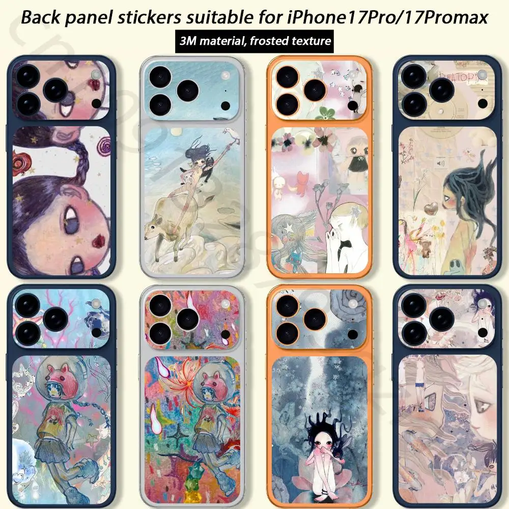 

Защитная пленка-наклейка Aya Takano (японская художница) для iPhone 17 Pro/Pro Max: для задней панели, рамки и камеры