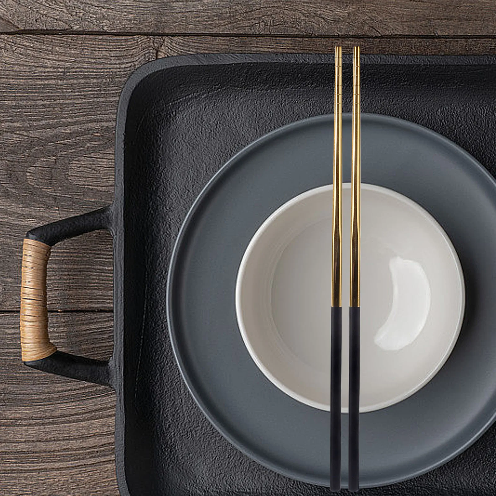 

Stainless Steel Chopsticks 304 Spiral Anti Slip Black Gold Elegant Dining Kitchen Utensils Reusable Safe Dishwasher Friendly