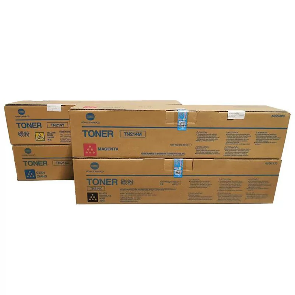 1set 4X TN214 Original CMYK Toner Cartridge for Konica Minolta Bizhub C200 C210 C7720 C7721 High Capacity Toner TN214CMYK