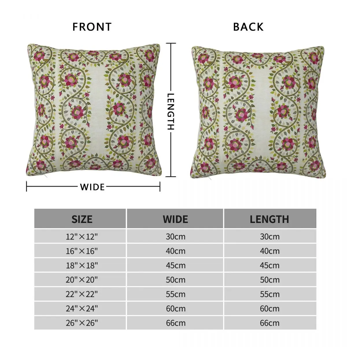 Strawberries Leaves Antique Turkish Square Pillowcase Polyester Linen Velvet Decorative Pillow Case Sofa Seater Cushion Cover