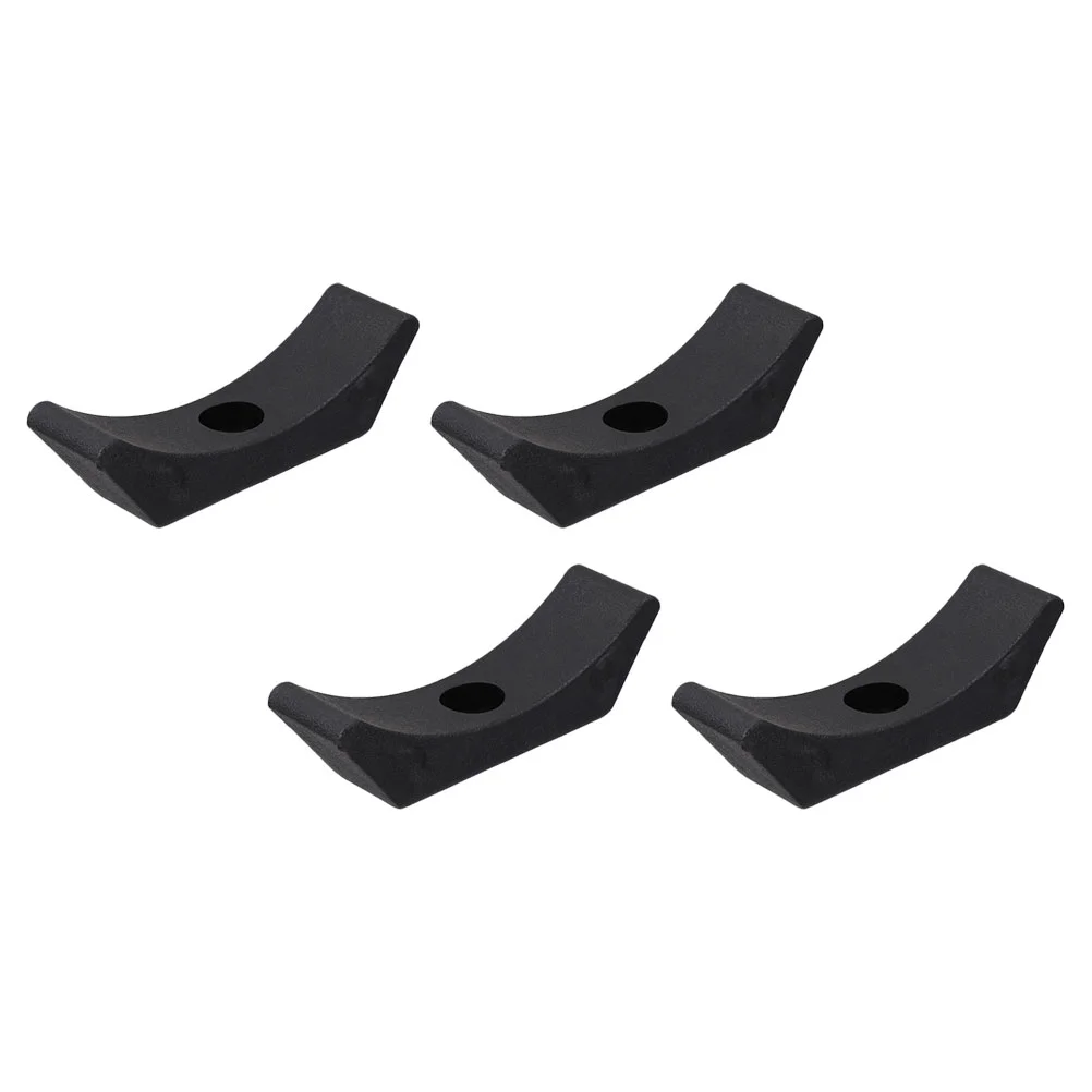 4 Pcs Black PP Dumbbell Rack 140mm Fitness Equipment Stand Storage Accessories Plastic Cradles Replacement Holder Protect Floor