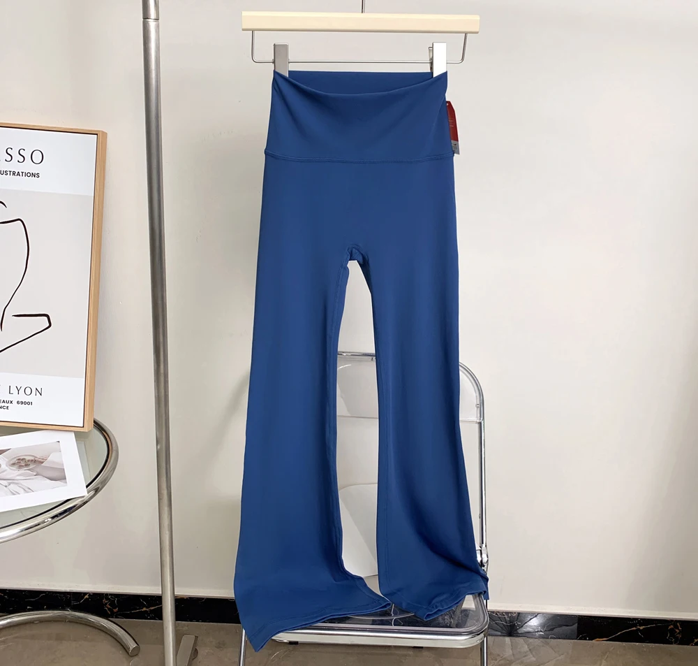 Rozkloszowane legginsy damskie wysokiej talii spodnie z szerokimi nogawkami spodnie do jogi kobiece siłownia trening sportowy rozkloszowane spodnie