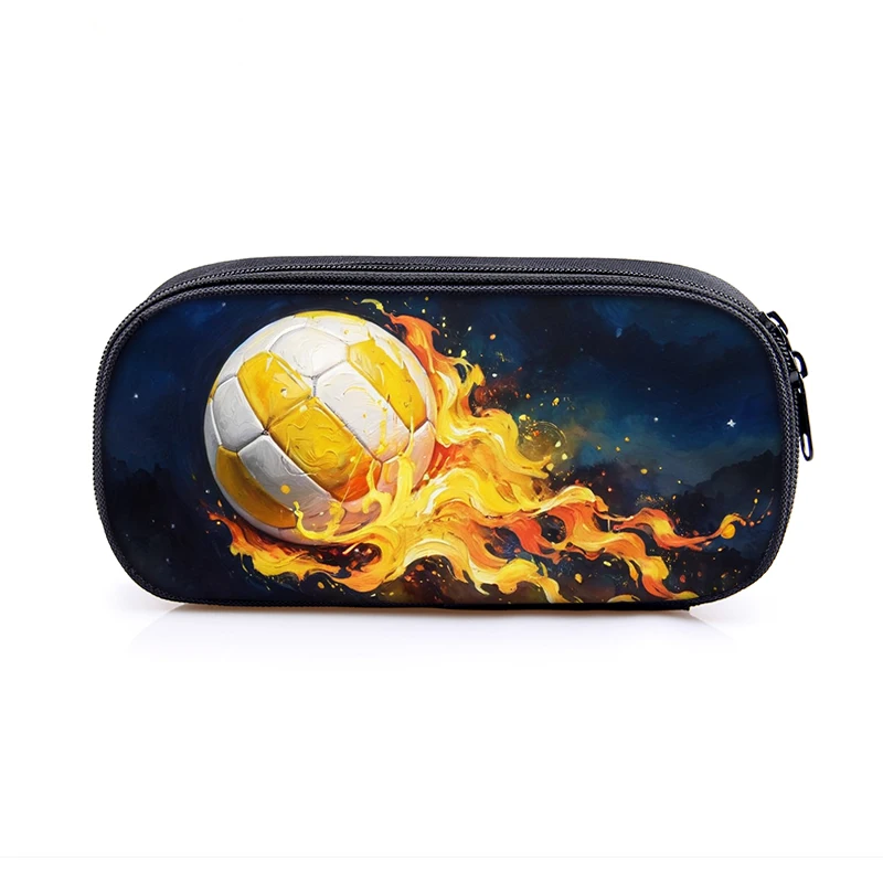 Hot Blood Football Sport Pencil Case for Kids Women Cosmetic Bags Children Stationary Bags Pencil Box Student School Supplies