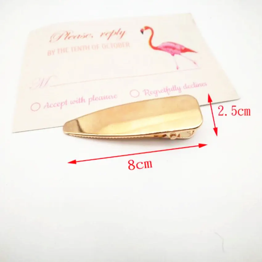 100 Stück Kaninchenkrone Wassertropfen Gold Metall Haarspange Legierung Herz Alligator Haarnadel Haarspangen für DIY Kopfbedeckung Haarschmuck – Detail 14