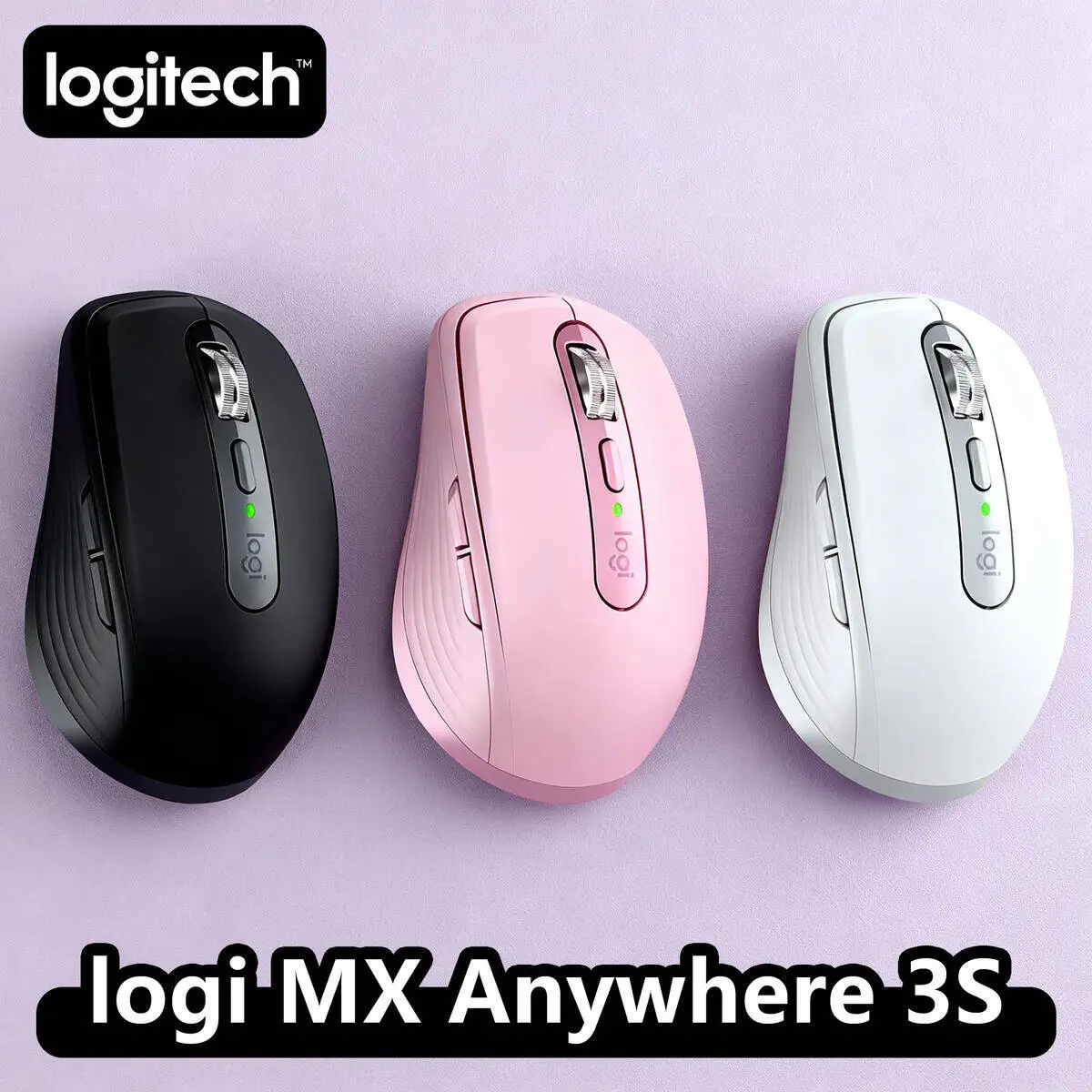 

Logitech MX Anywhere 3S Wireless Mouse, MagSpeed Scroll, 8000 DPI Darkfield, 10m, Mac Logitech Multi Style Mouse