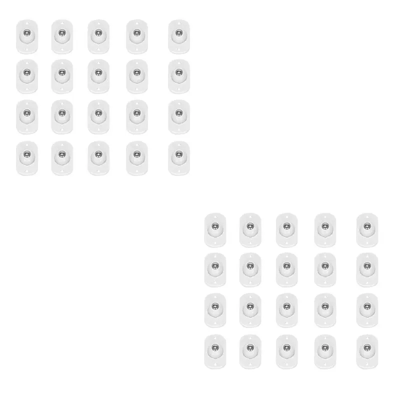 

【ORNAMENT】40 шт. самоклеящихся поворотных колесиков из нержавеющей стали, миниатюрные универсальные колеса с вращением на 360 градусов