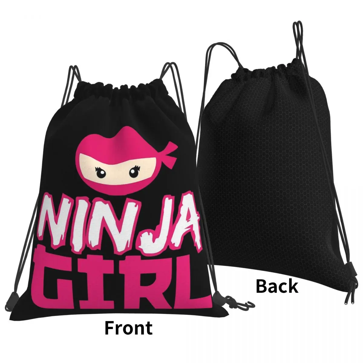 

Spy Ninja Girl Backpacks Multi-function Portable Drawstring Bundle Pocket Sports Bag Book Bags For Man Woman Students
