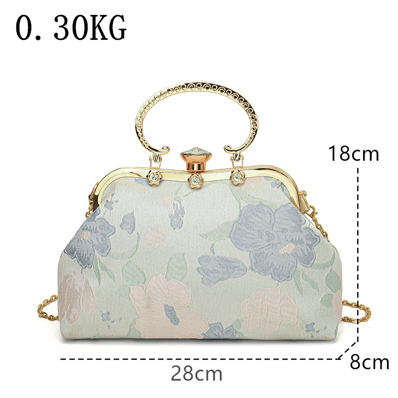 New Retro Women\'s Lock Chic Handbags Evening Clutch Designer Brand Lady Shoulder Bags Shell Clip Luxury Designer Crossbody Bag