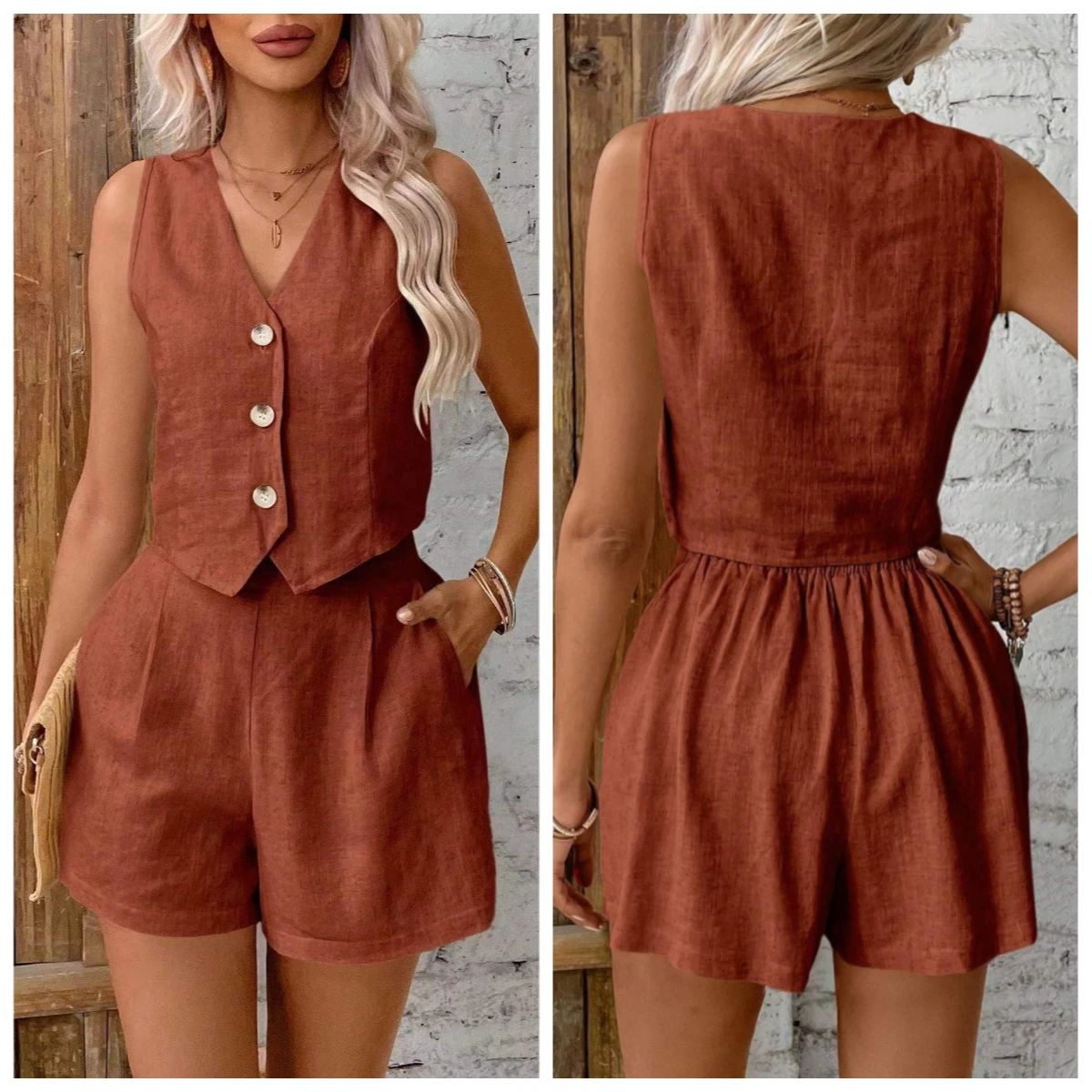 Женские комплекты из 2 предмет – обзор и цена Summer Clothing Linen