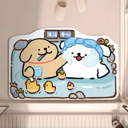 Line puppy bathroom diatom mud absorbent floor mat non-slip quick drying small new comfortable toilet floor mat toilet carpet