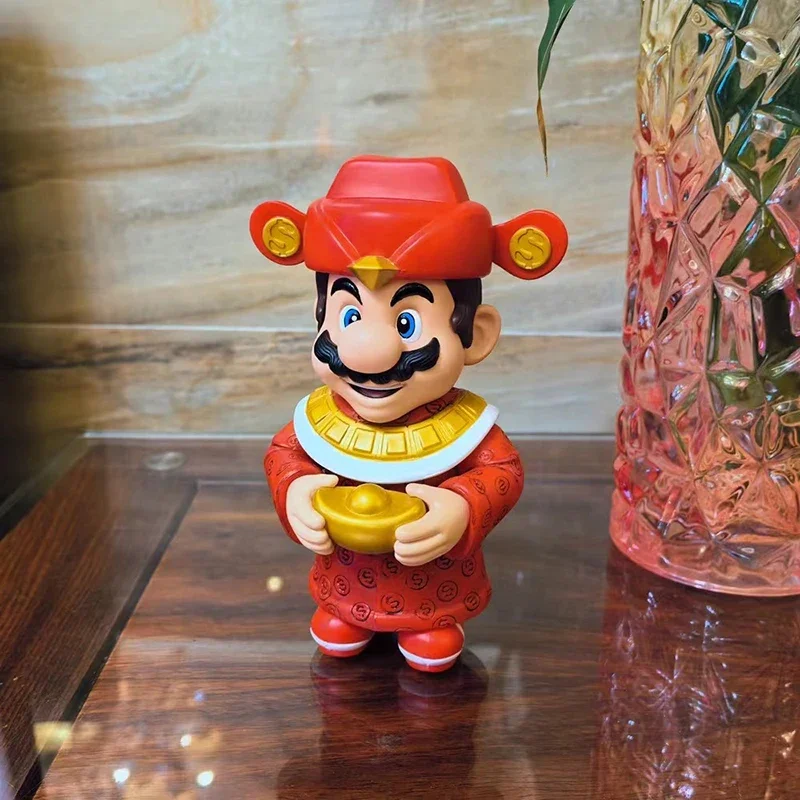 Nowa figurka z gry Anime Mario Gk Bóg bogactwa Mario Maurer Figurka akcji Pvc Kolekcja Model Ozdoba Zabawka Prezent urodzinowy dla dzieci