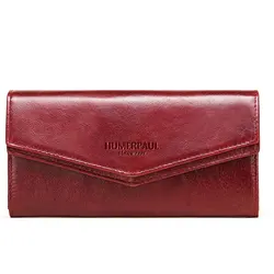GZCZ 100% Genuine Leather Wallets For Women With Zipper Large Capacity Ladies Bag Luxury Money Clip Multifunctional Wallet