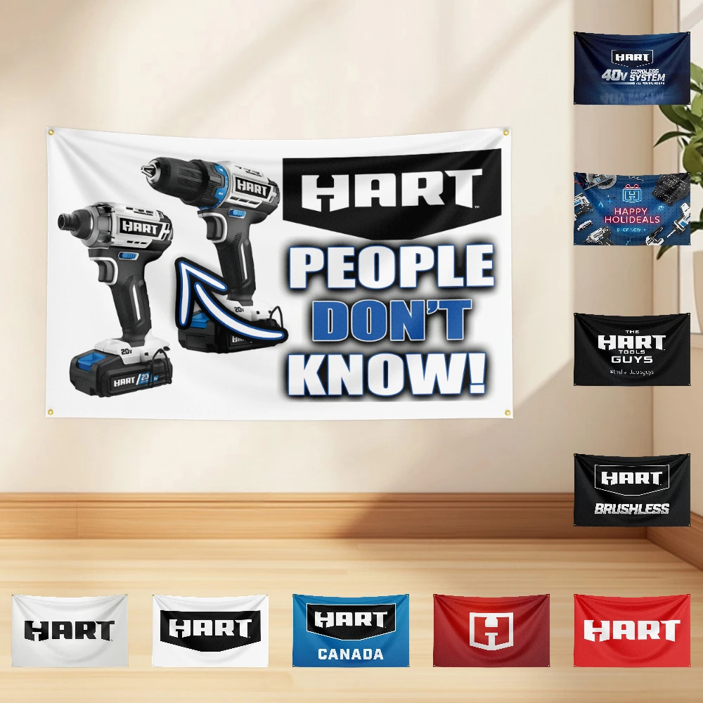 

3x5 Ft H-H-A-R-T-S Tool Flag Banner Polyester Printed Car Flags Personalized Flag for Room Garage Decor Poster Tapestry