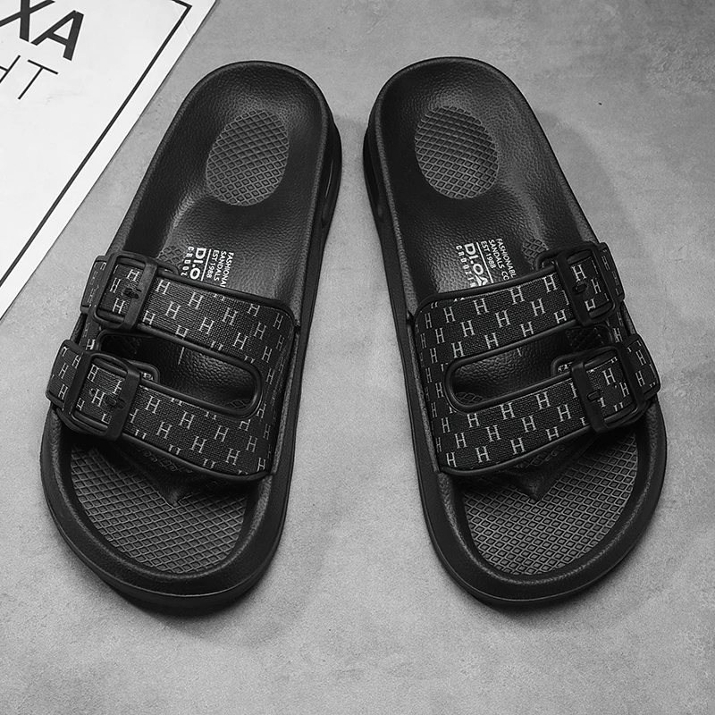 شباشب وسادة هوائية كبيرة الحجم للرجال صيفية بتصميم بسيط ناعمة سريعة الجفاف ومضادة للانزلاق صنادل عصرية غير رسمية مقاس واحد #5