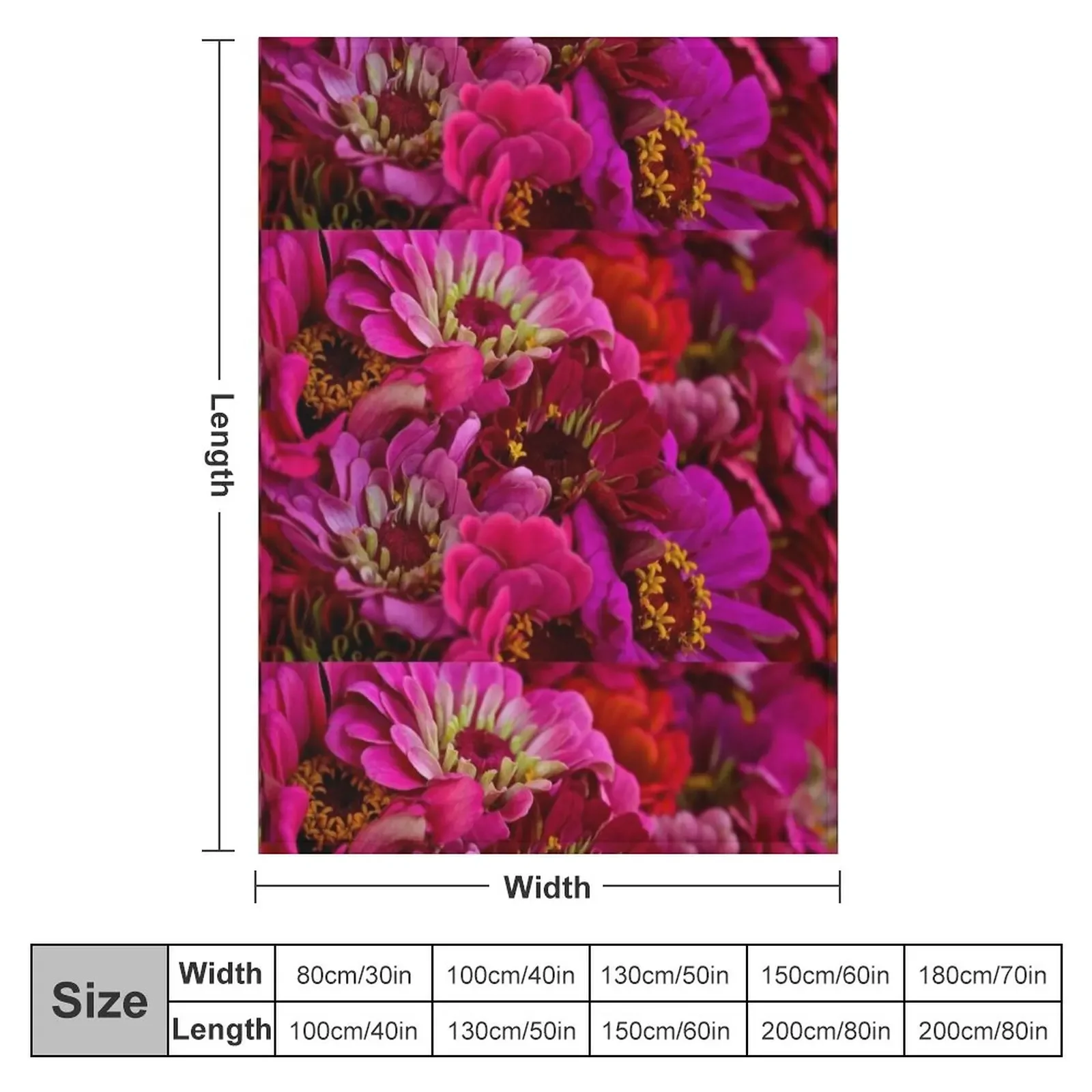 New Zinnias galore Throw Blanket Heavy For Decorative Sofa Blankets