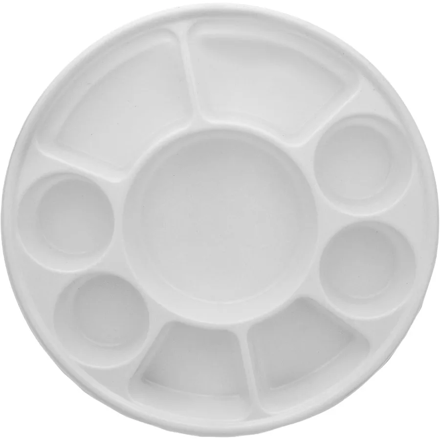

9 Compartment White Disposable Party Thali Plates White 200