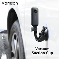 Vamson for Insta360 X3 Accessories Car Bracket Suction Cup Action Camera Sport Mount for Go Pro Hero 12 11 10 9 Accessories