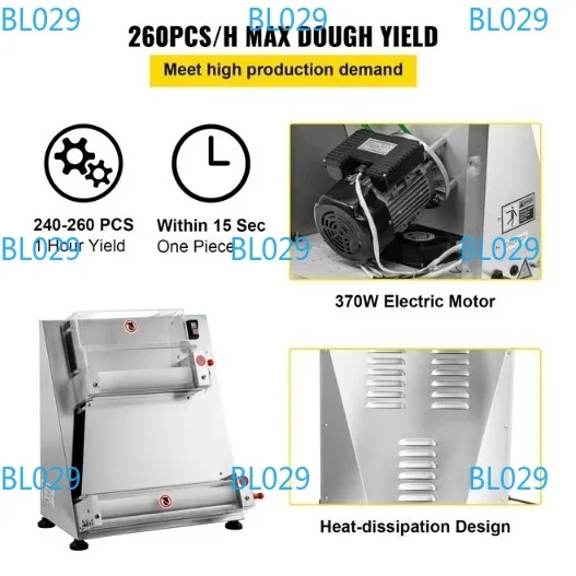 370wHot Sale Automatic Pizza Dough Press Machinepizza Dough Presser with Promotion Price
