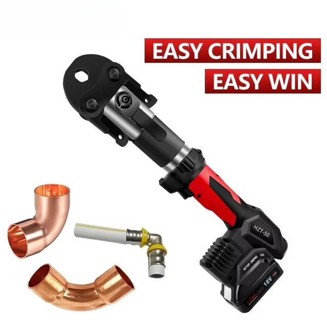 HEWLEE HZT-50 1/2'' to 2'' Compact Battery Cordless B Pro Press Pex Connection Press Plumbing Tools Kit Set for Copper PEX Pipe