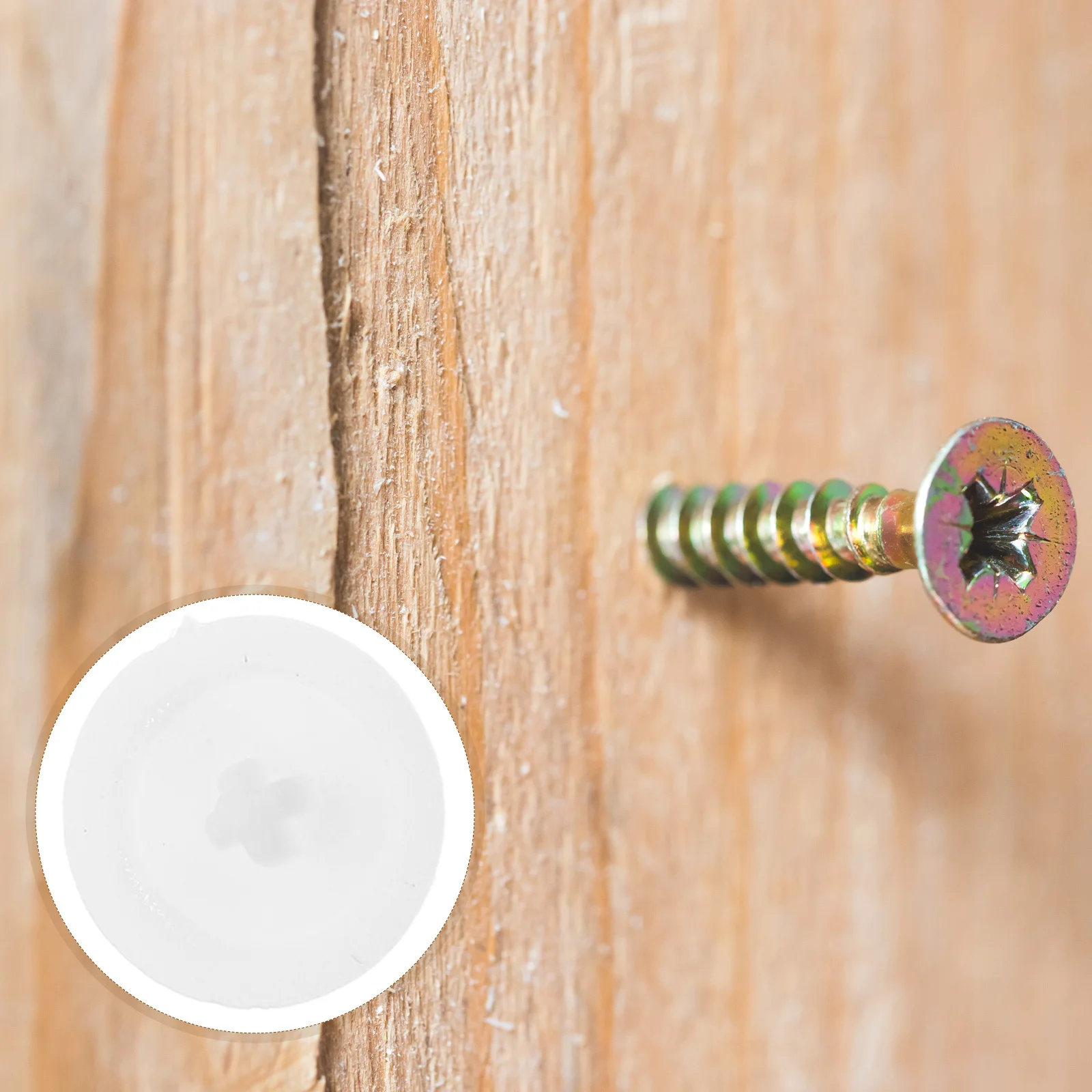 

200Pcs White Plastic Screw Cover Caps 12Mm Round Head Concealer Plugs for Furniture Cabinet Door Hardware DIY Home Improvement