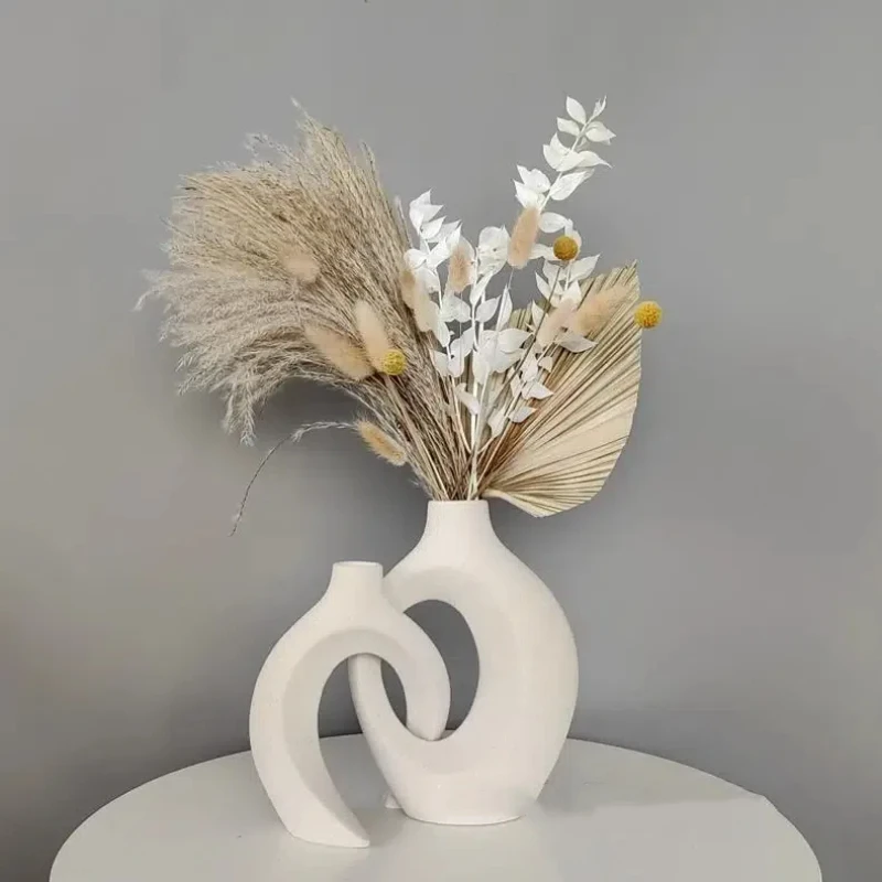 Natural Pampas Grass Palm Leaves Bouquet Autumn Home Room Decoration DIY Christmas Flowers Wedding Arrangement Vase Decoration