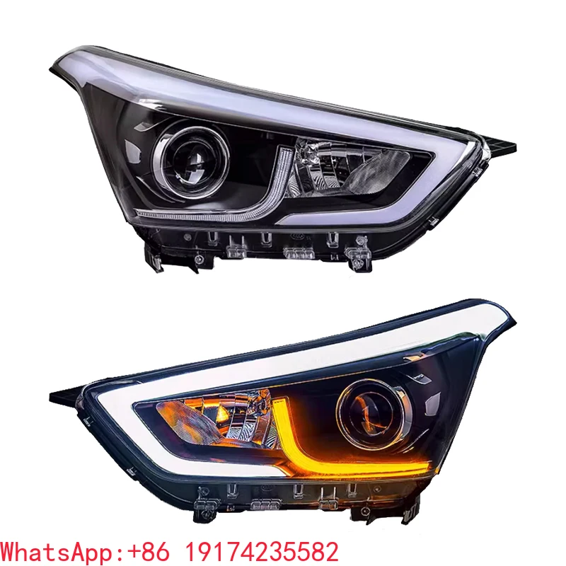 

For Hy undai Creta IX25 2015 - 2019 Car Accessories LED Head Lights Headlights Front Lmap Upgrade LED Durable Headlamp