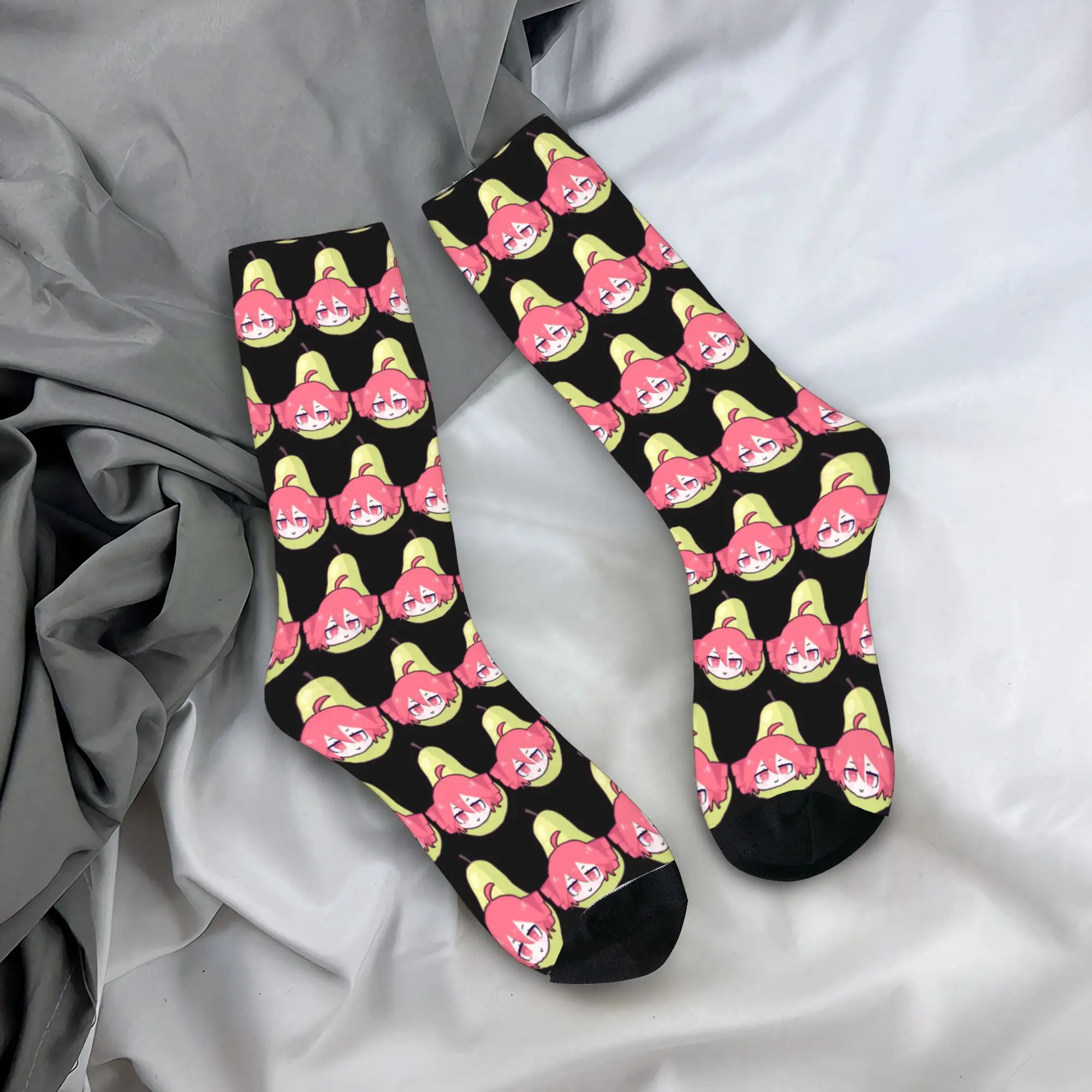 Pearto Kasane Teto Popular Virtual Singer Stockings  Graphic Elegant Socks Autumn Anti Slip Socks Men Climbing Warm Soft Socks