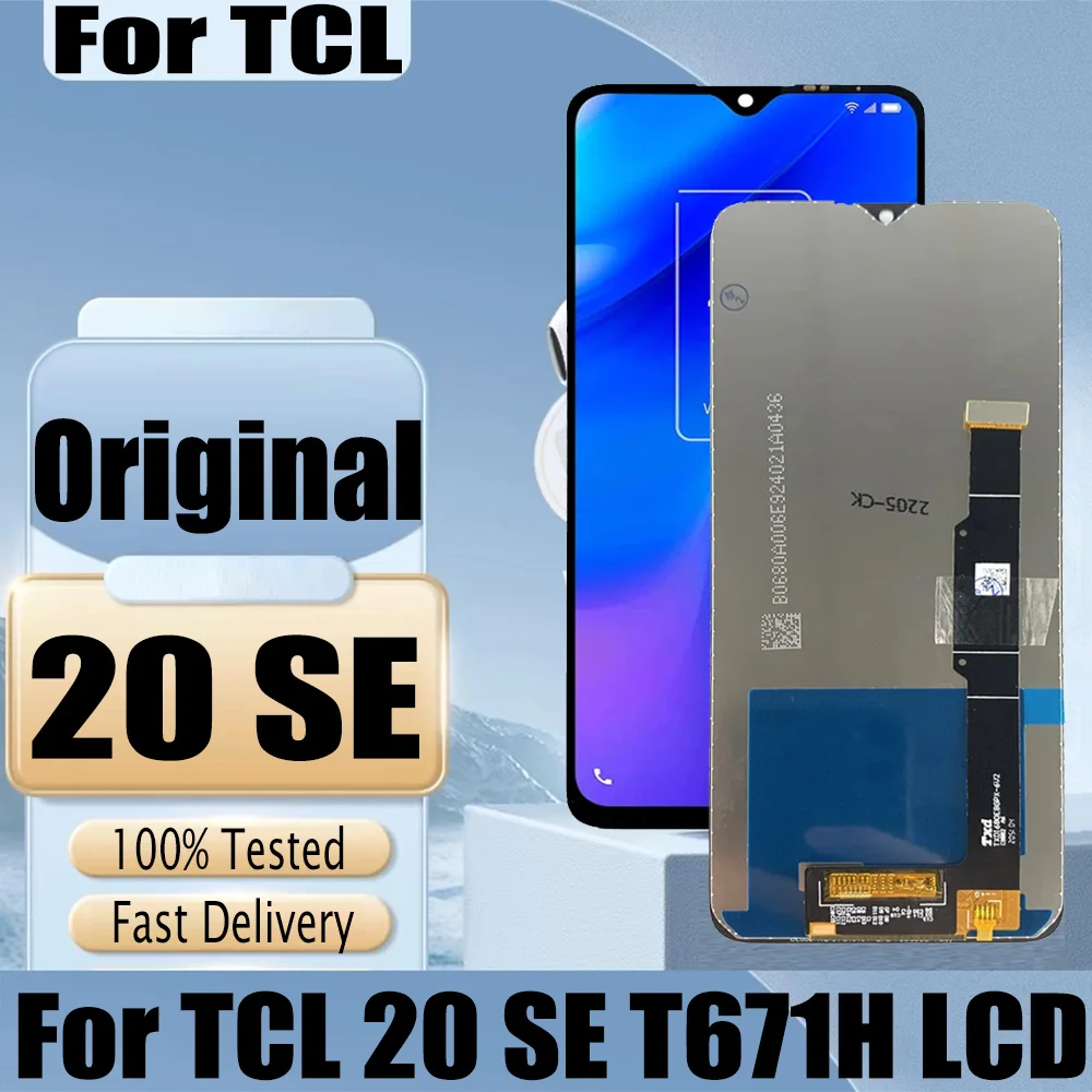 Pantalla LCD Original para TCL 20 SE T671H T671F, Digitalizador de Pantalla Táctil, Repuesto para TCL 20SE T671O T671E