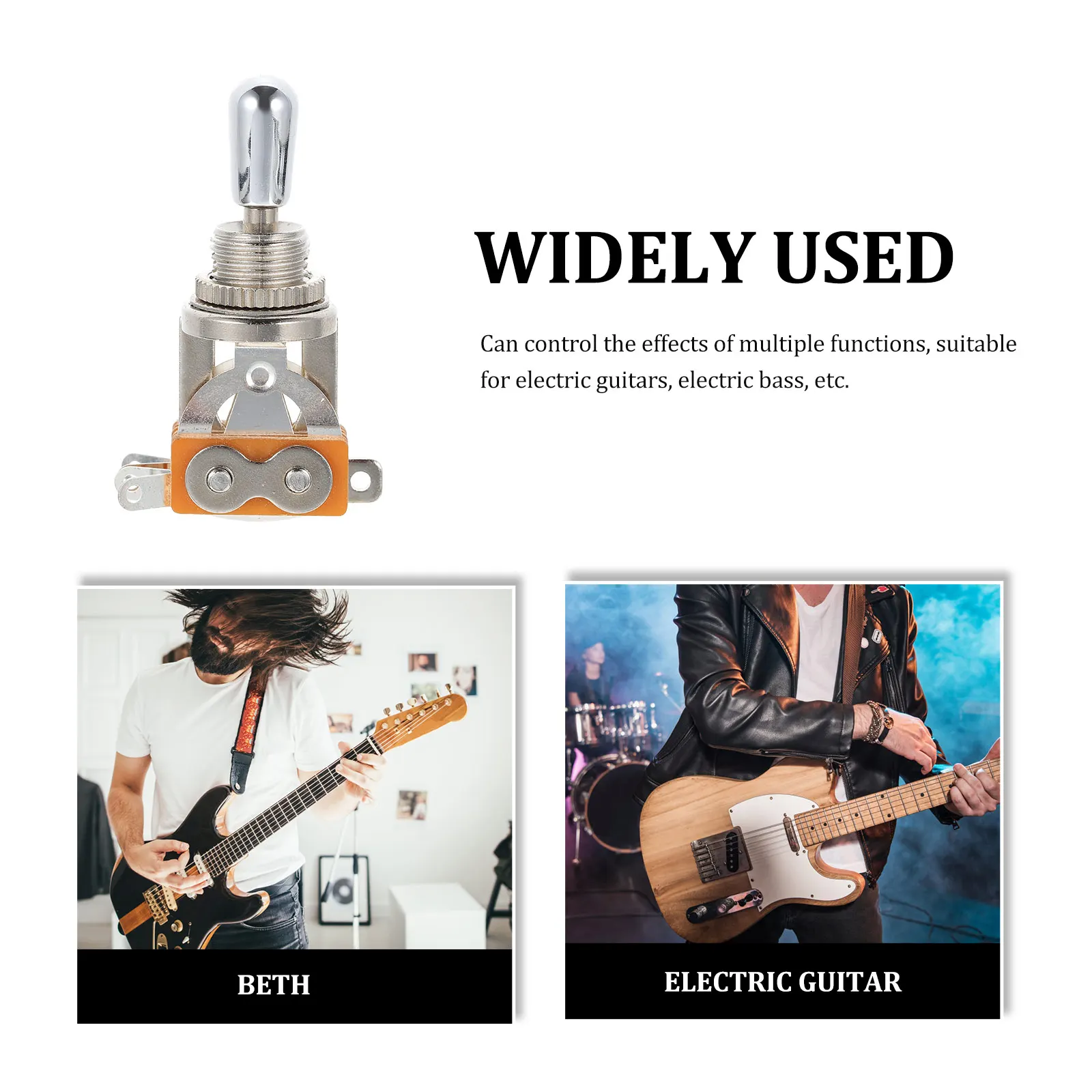 

Guitar Pickup Switch Selector for Rock and Roll Silver Metal Electric Accessories